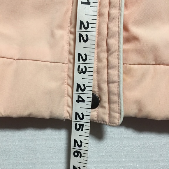 Vtg Rare Extended shoulder space jacket Peach cotton blend zip snap lined jacket - Picture 14 of 14